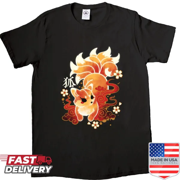 Kawaii Kitsune shirt featuring a cute fox design