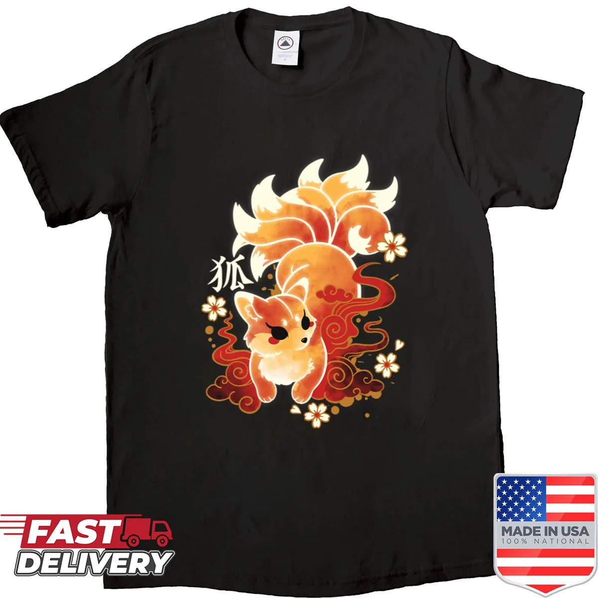 Kawaii Kitsune shirt featuring a cute fox design