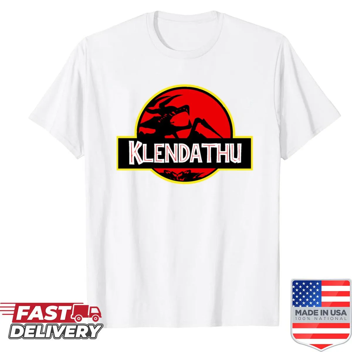 Klendathu themed shirt featuring a sci-fi graphic inspired by Starship Troopers.