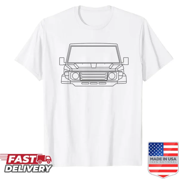 Illustration of Land Cruiser 70 Series on a shirt