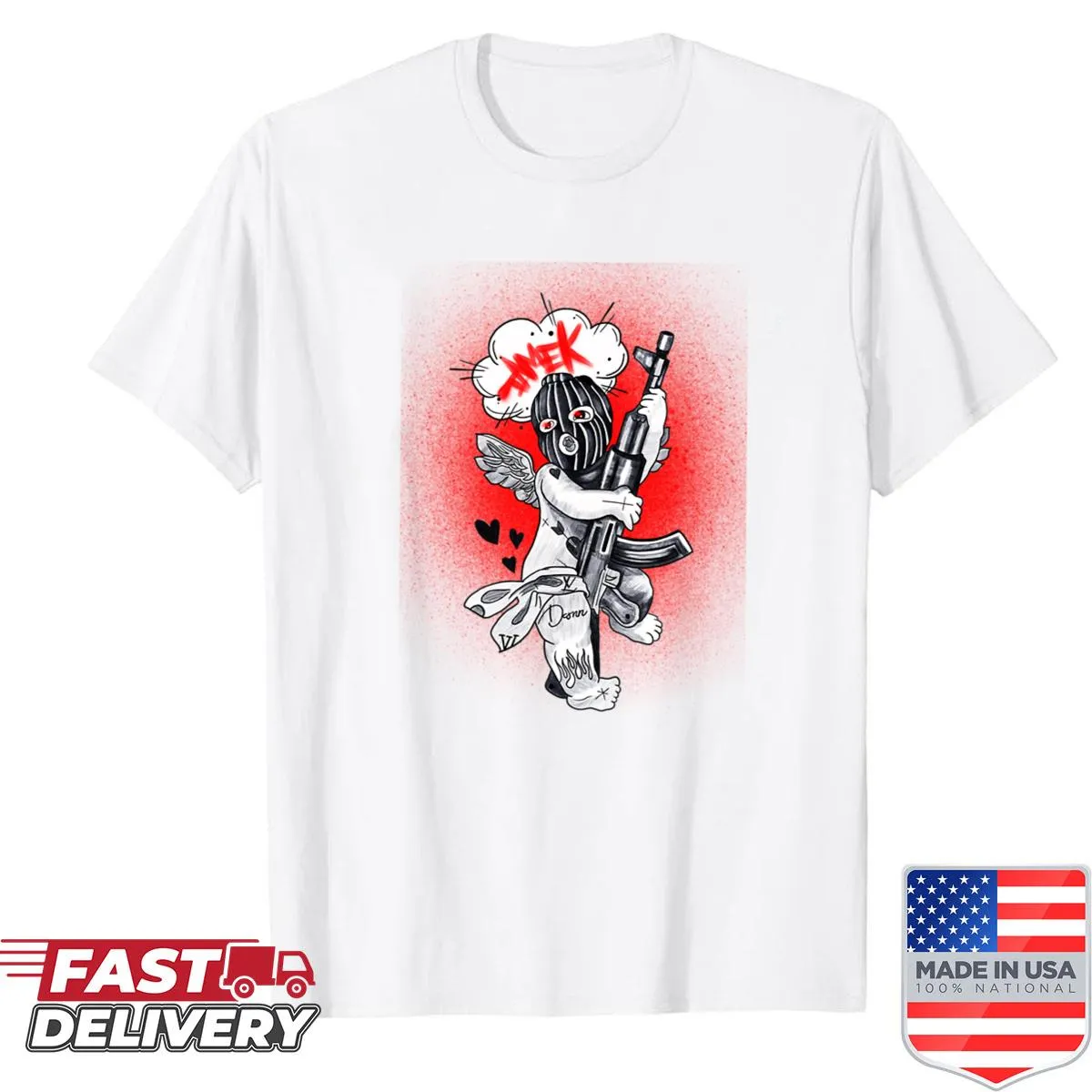Vintage-inspired Lil Tamek graphic T-shirt