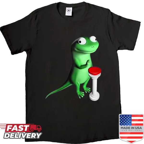 Funny trending meme T-shirt featuring a lizard graphic