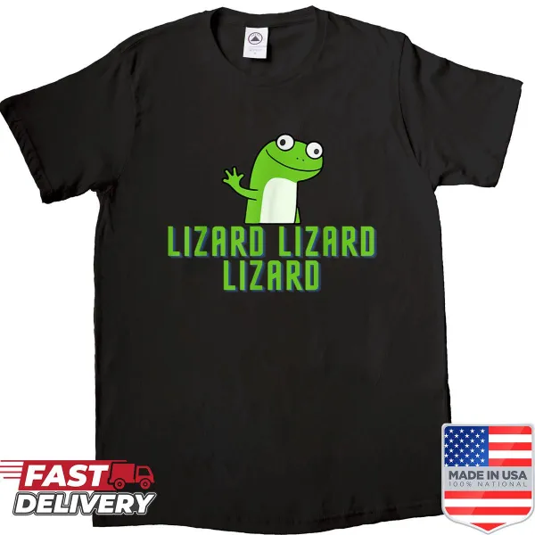 Quirky lizard meme graphic on a shirt with weirdcore style