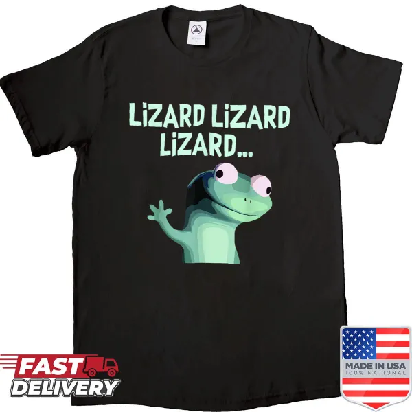 Funny lizard meme shirt designed for reptile lovers