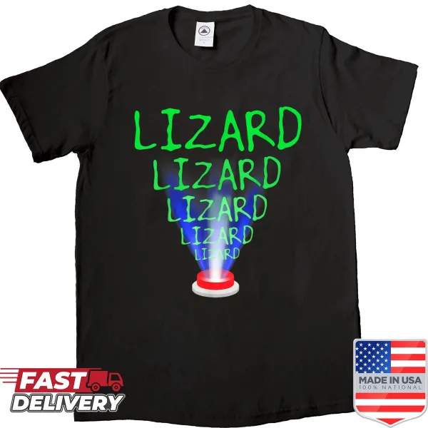 Cartoon graphic lizard meme shirt