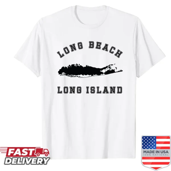 Artistic Long Beach illustration shirt in light colors