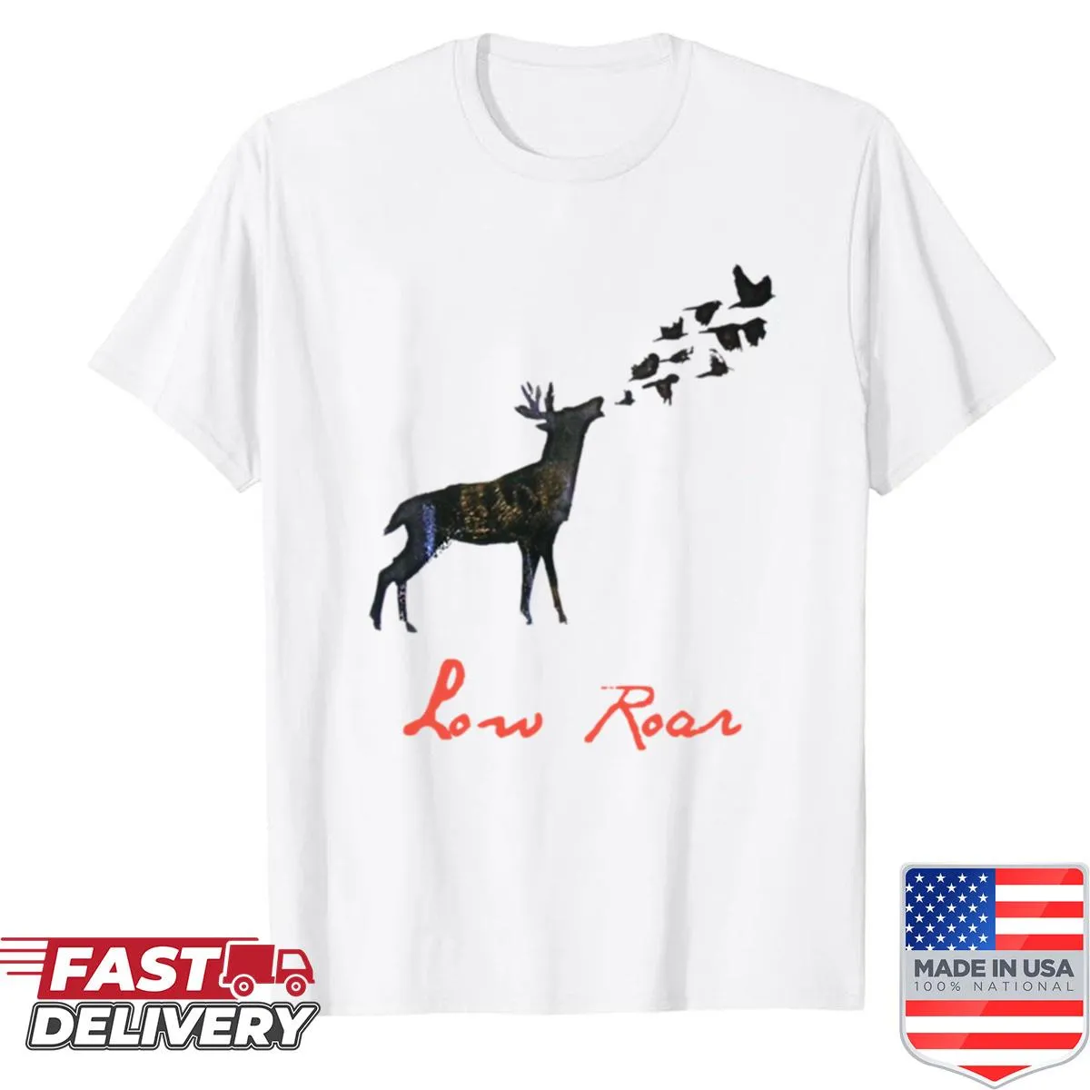 Illustration shirt inspired by Low Roar's ethereal music and graphics