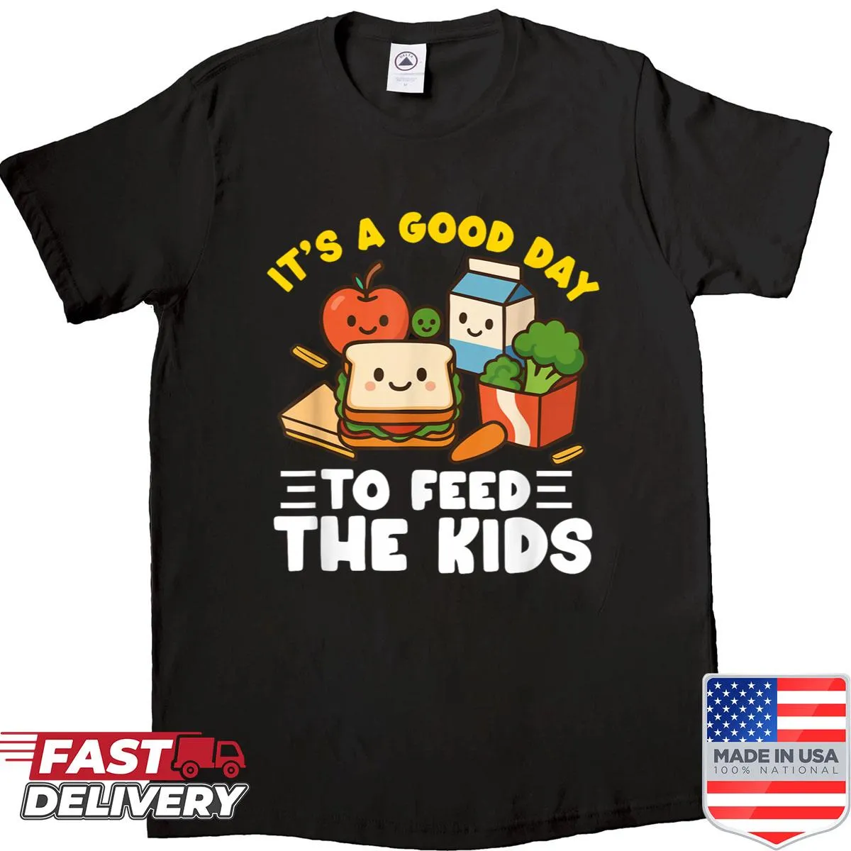 Appreciation shirt for lunch ladies with a positive slogan