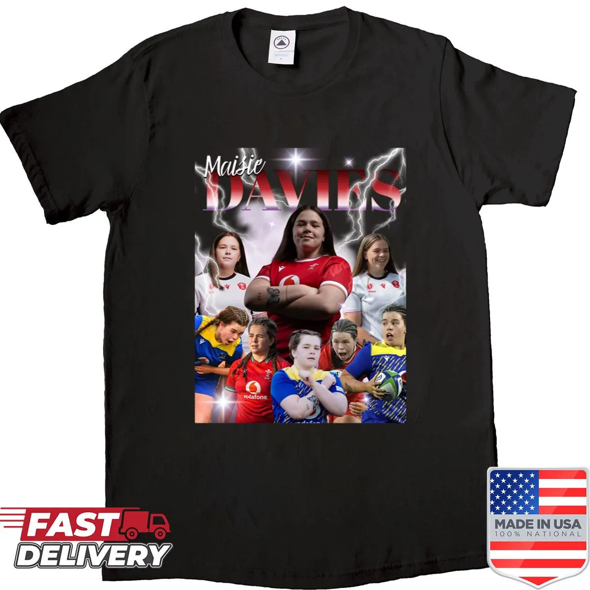 Women's rugby shirt featuring Maisie Davies Cymru Wales