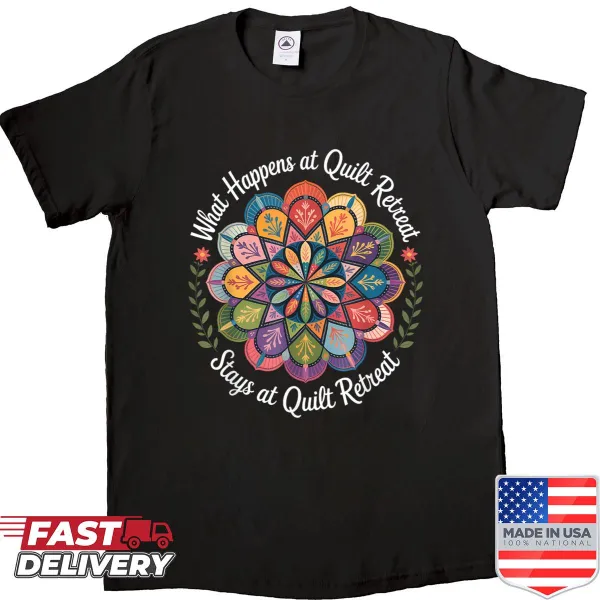 Beautiful mandala design shirt for quilting fans and retreats.