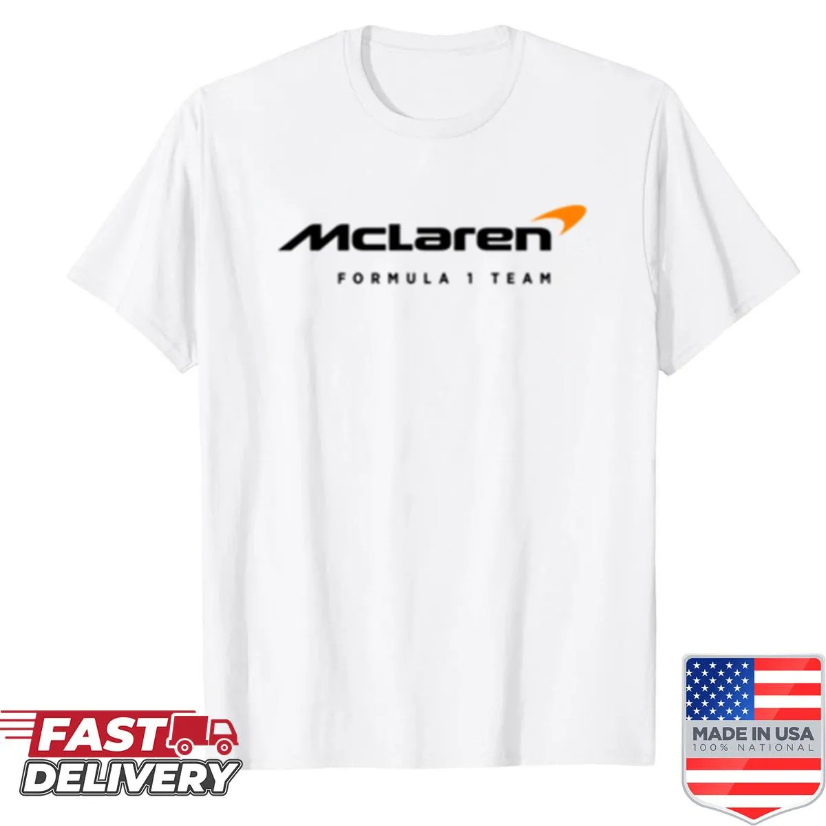 McLaren F1 Team logo on a sleek shirt