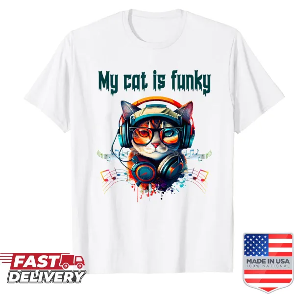 Funny shirt with 'Meowdy' mashup text design for cat lovers