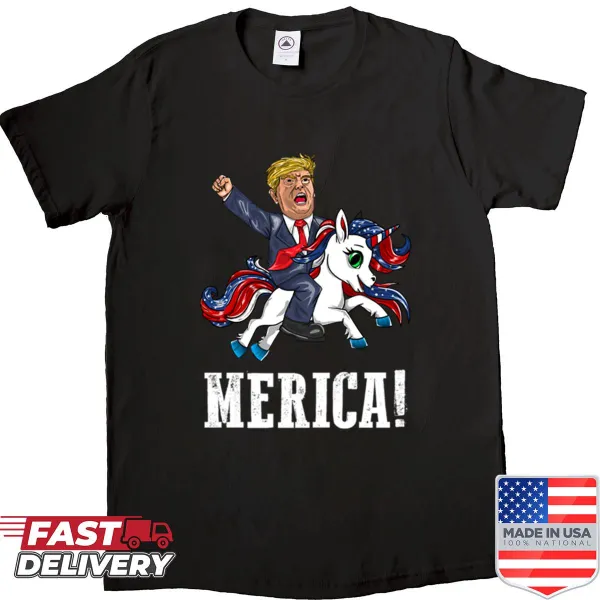 Merica Unicorn Trump shirt featuring a playful unicorn illustration