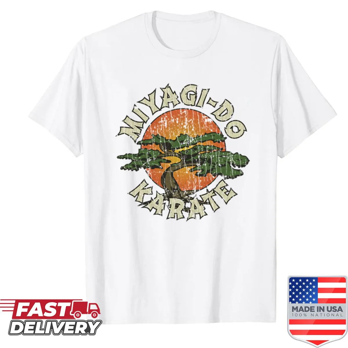 Miyagi-do Karate themed shirt celebrating the 1984 classic film.
