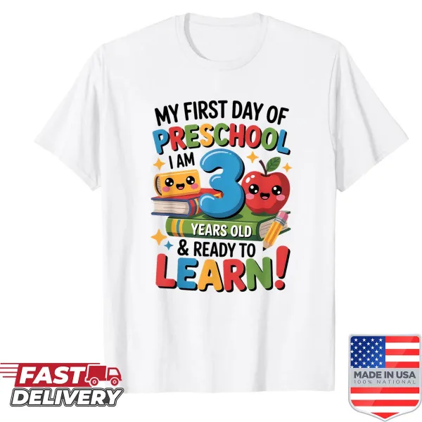 My First Day of Preschool shirt for kids