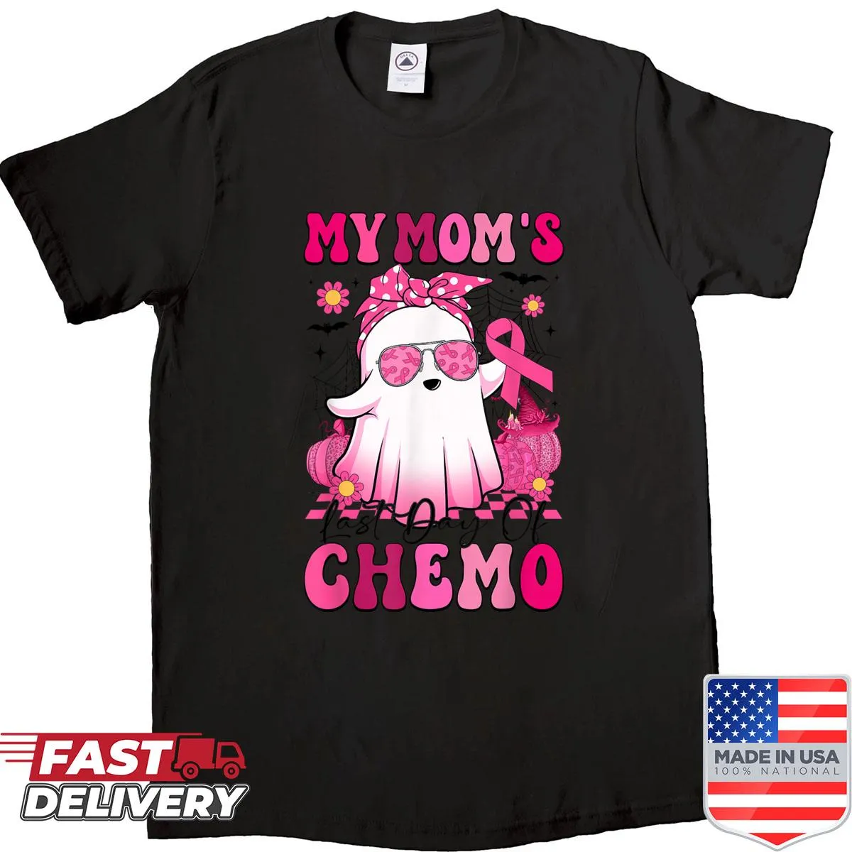 Ghost-themed Breast Cancer Awareness shirt celebrating resilience