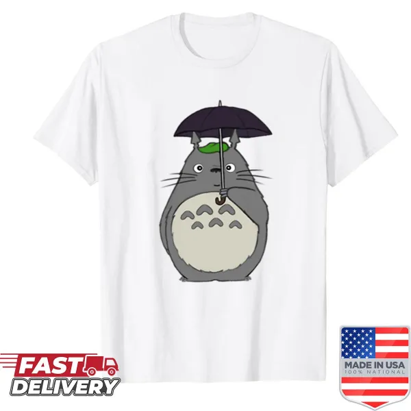 Adorable Totoro illustration on a children's t-shirt.