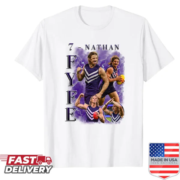 Shirt with bold '7' for Nathan Fyfe