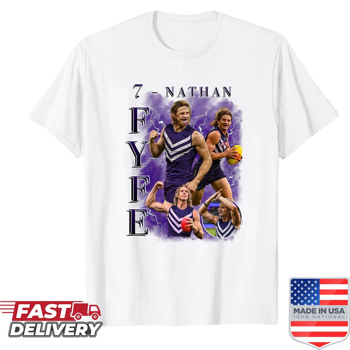 Shirt with bold '7' for Nathan Fyfe