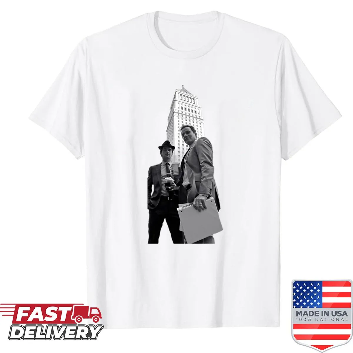 Minimalist White Collar shirt featuring Neal and Peter