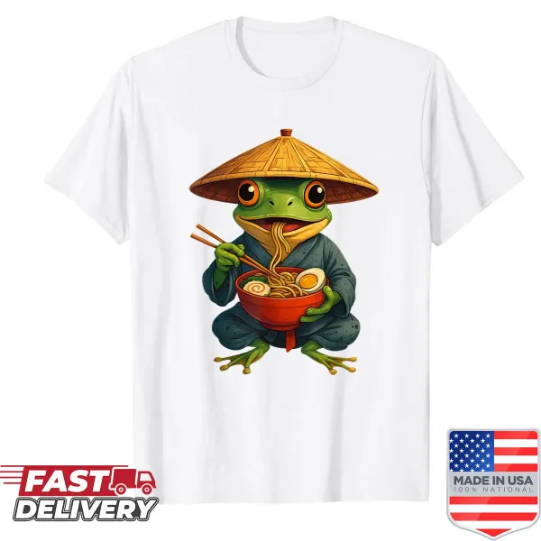 Anime-themed shirt featuring Neko and Japanese noodles