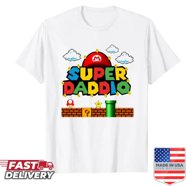 Superhero-themed Father's Day shirt for dads