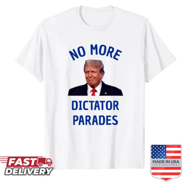 Shirt featuring a bold typographic design against dictatorship