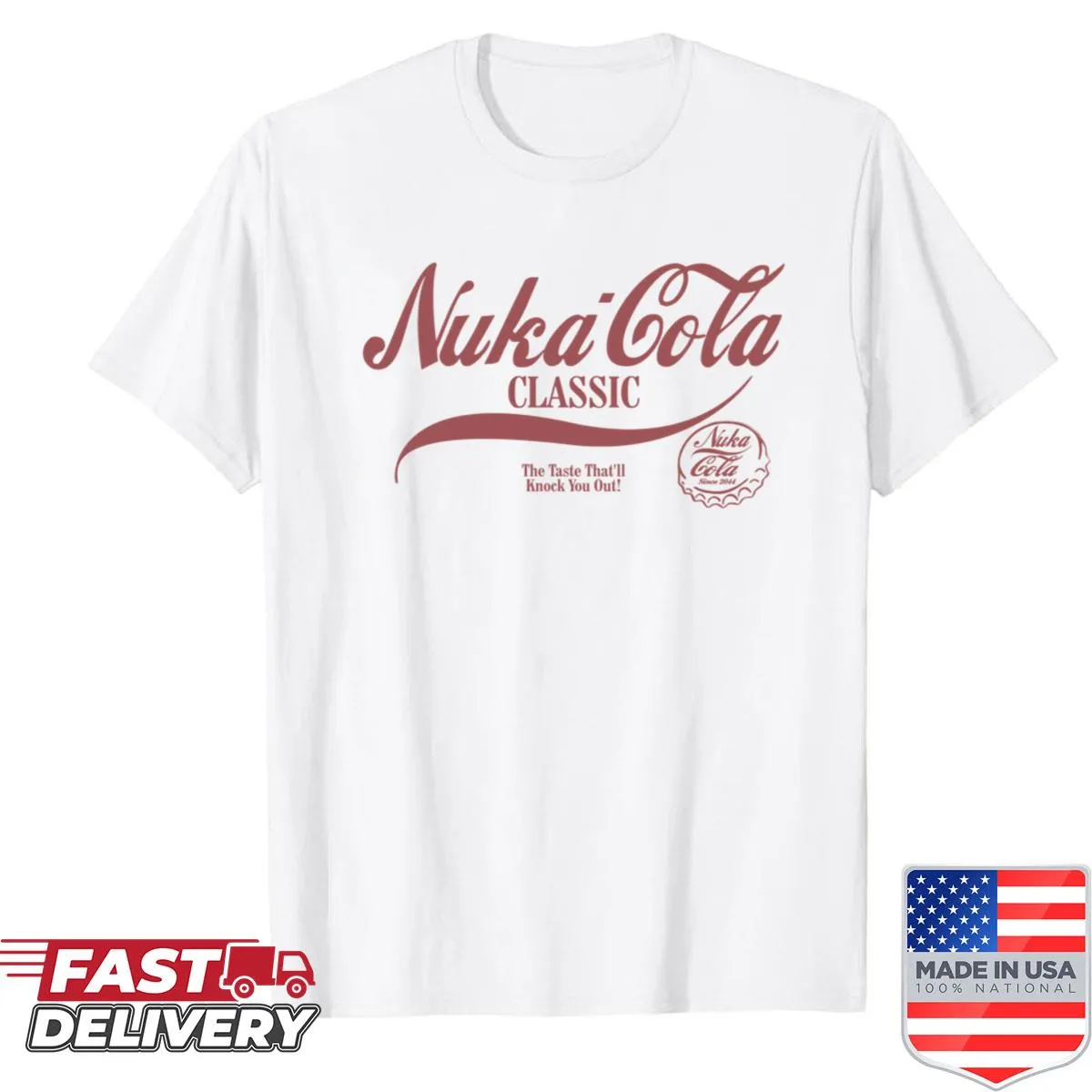 Nuka Cola themed shirt featuring the year 2044 in bold design