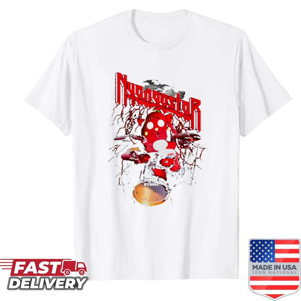 Funny Nyango Star T-shirt with repeated design