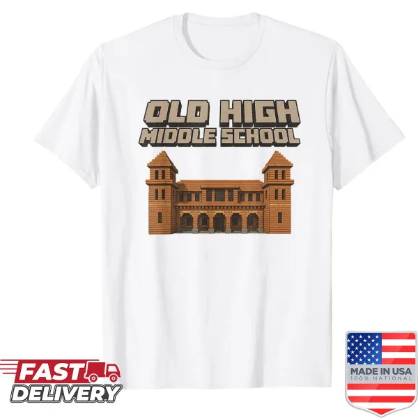 Blocky design shirt reminiscent of old school days