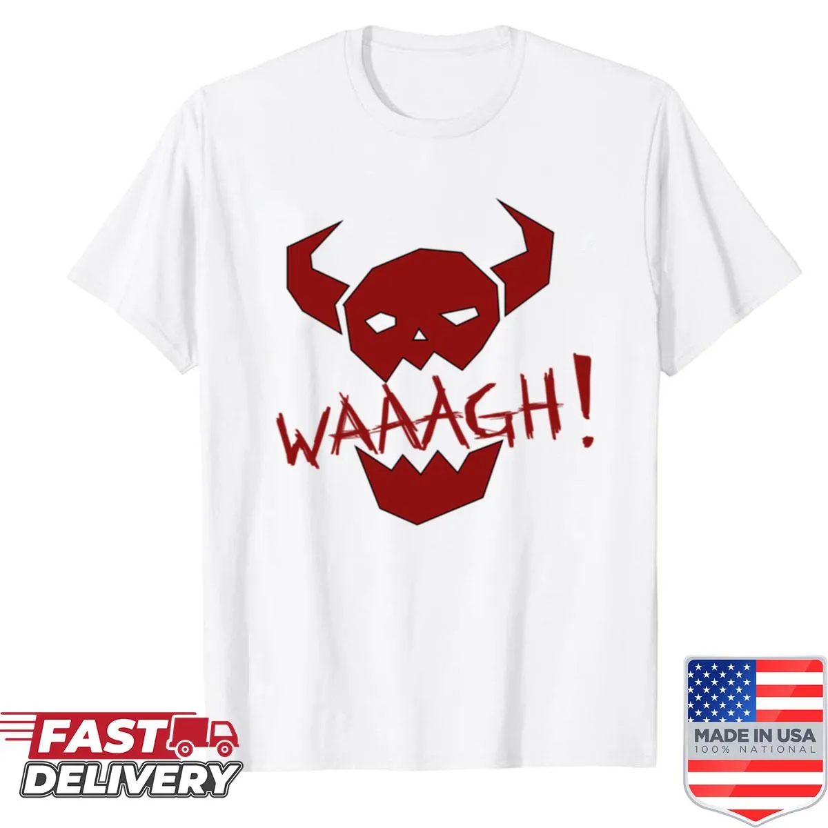 Bold t-shirt featuring a graphic inspired by fantasy orcs