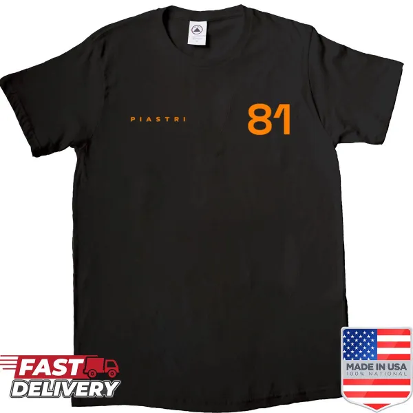 Modern shirt featuring Oscar Piastri's name and number 81