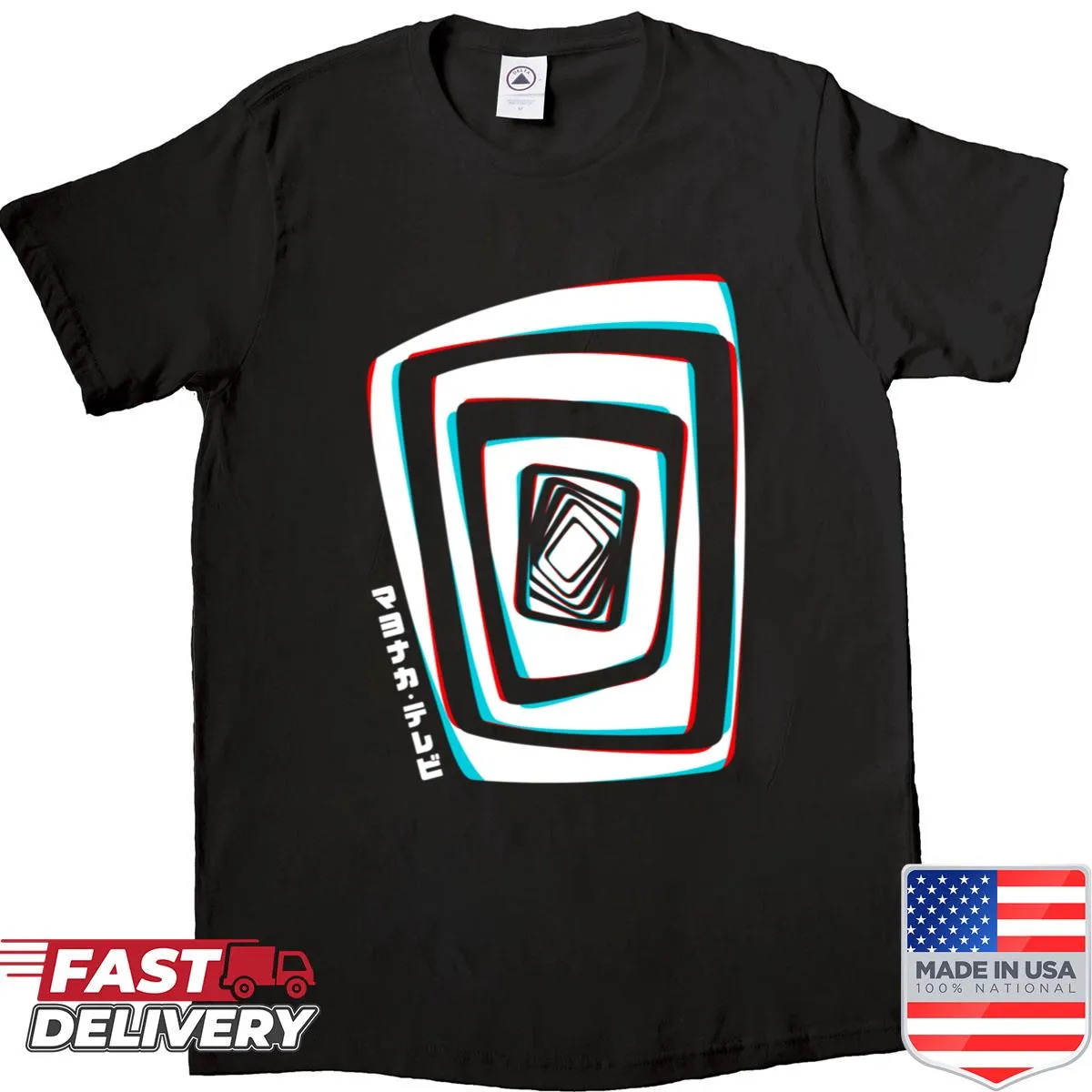 Shirt featuring art inspired by Persona 4's Midnight Channel