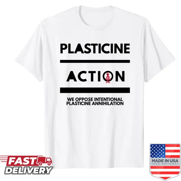Shirt with graphic opposing AI-generated animation