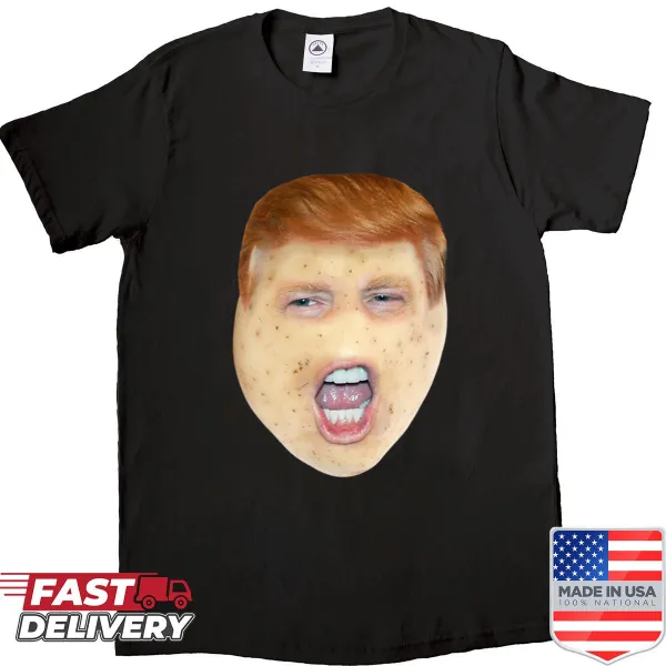 Humorous shirt featuring Donald Trump as a potato graphic