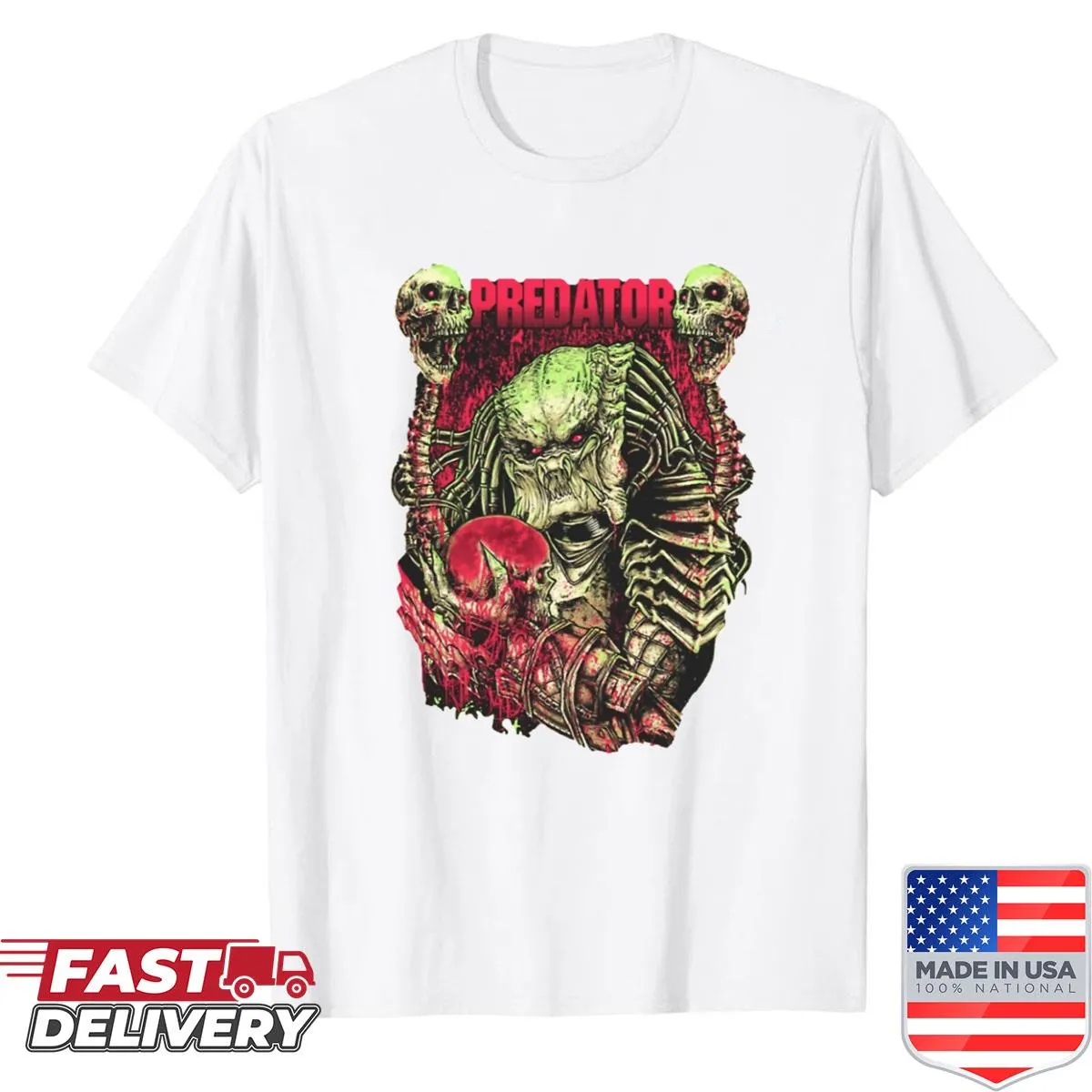 Artistic shirt featuring a design inspired by Predator