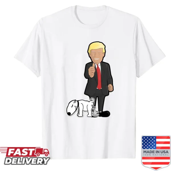 Humorous political T-shirt with toilet paper graphic