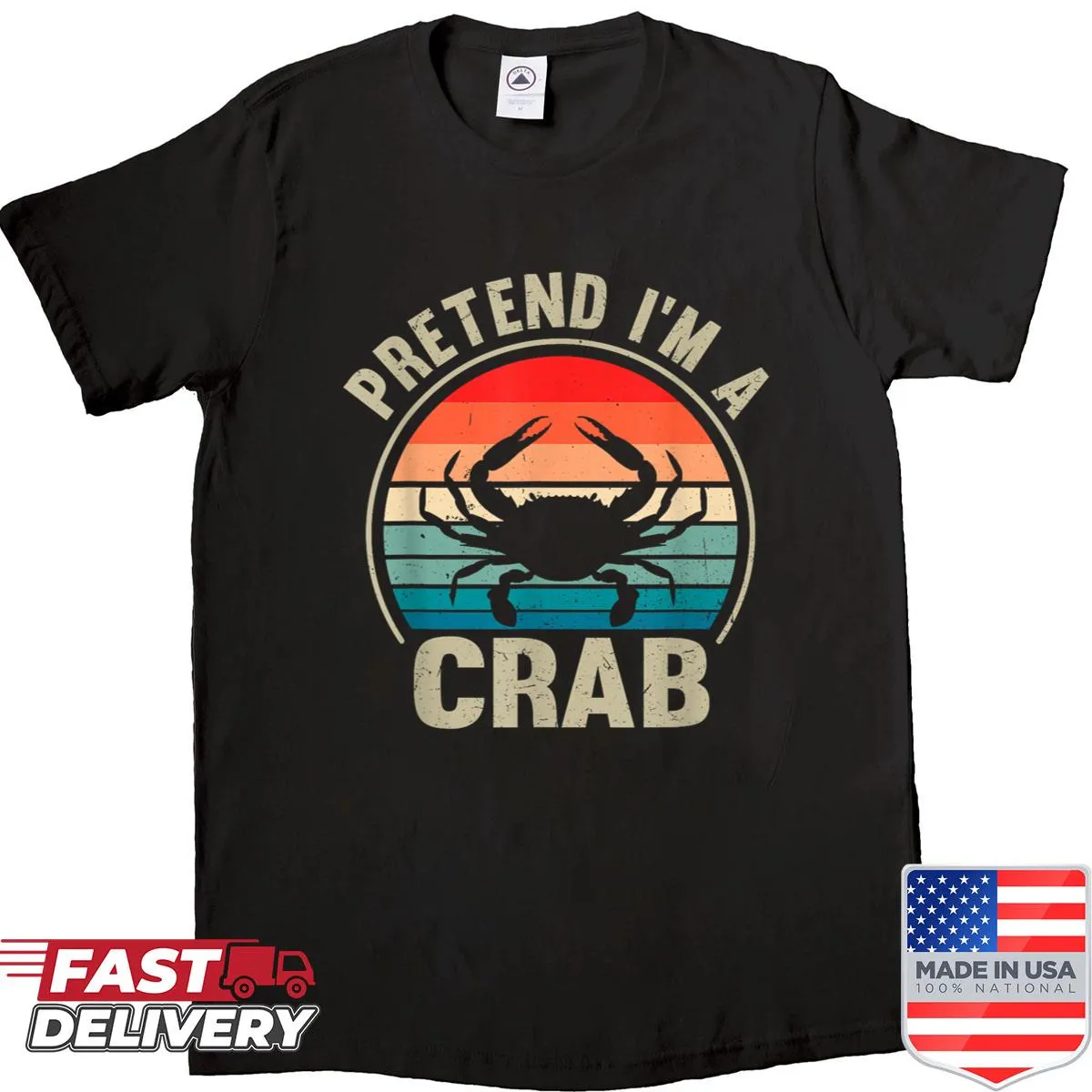 Vintage crab graphic shirt for Halloween and crab lovers