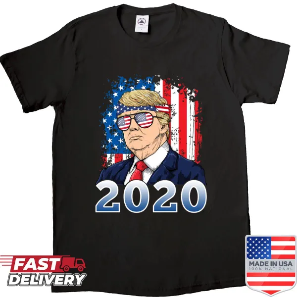 Oversized shirt featuring a Pro Trump 2020 design in silhouette