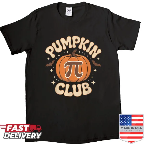 Pumpkin graphic with Pi symbol for Halloween-themed kids shirt