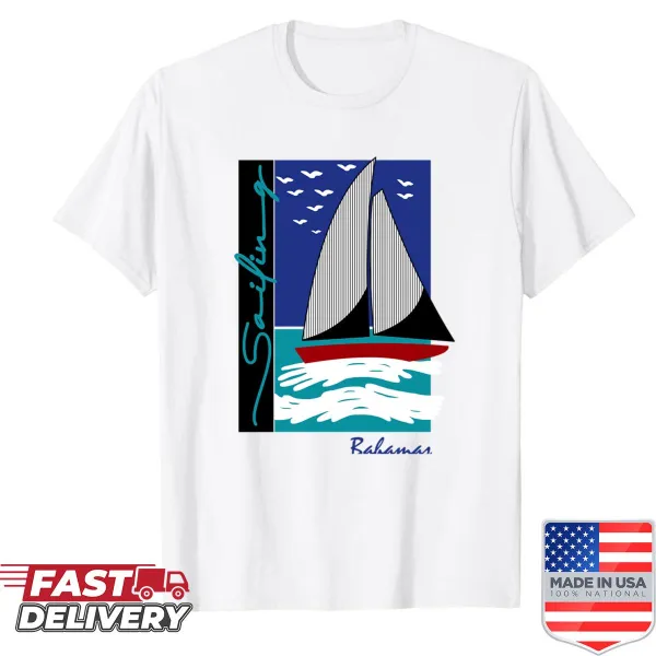 Vintage-style shirt featuring sailing imagery inspired by Step Brothers