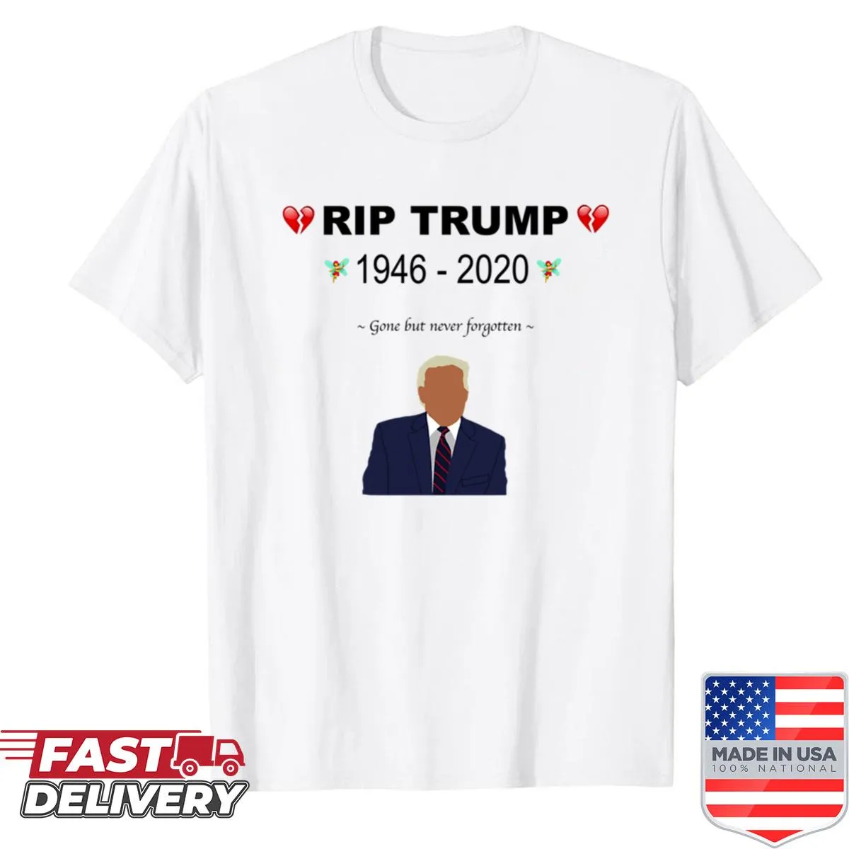Sarcastic political T-shirt with bold typography