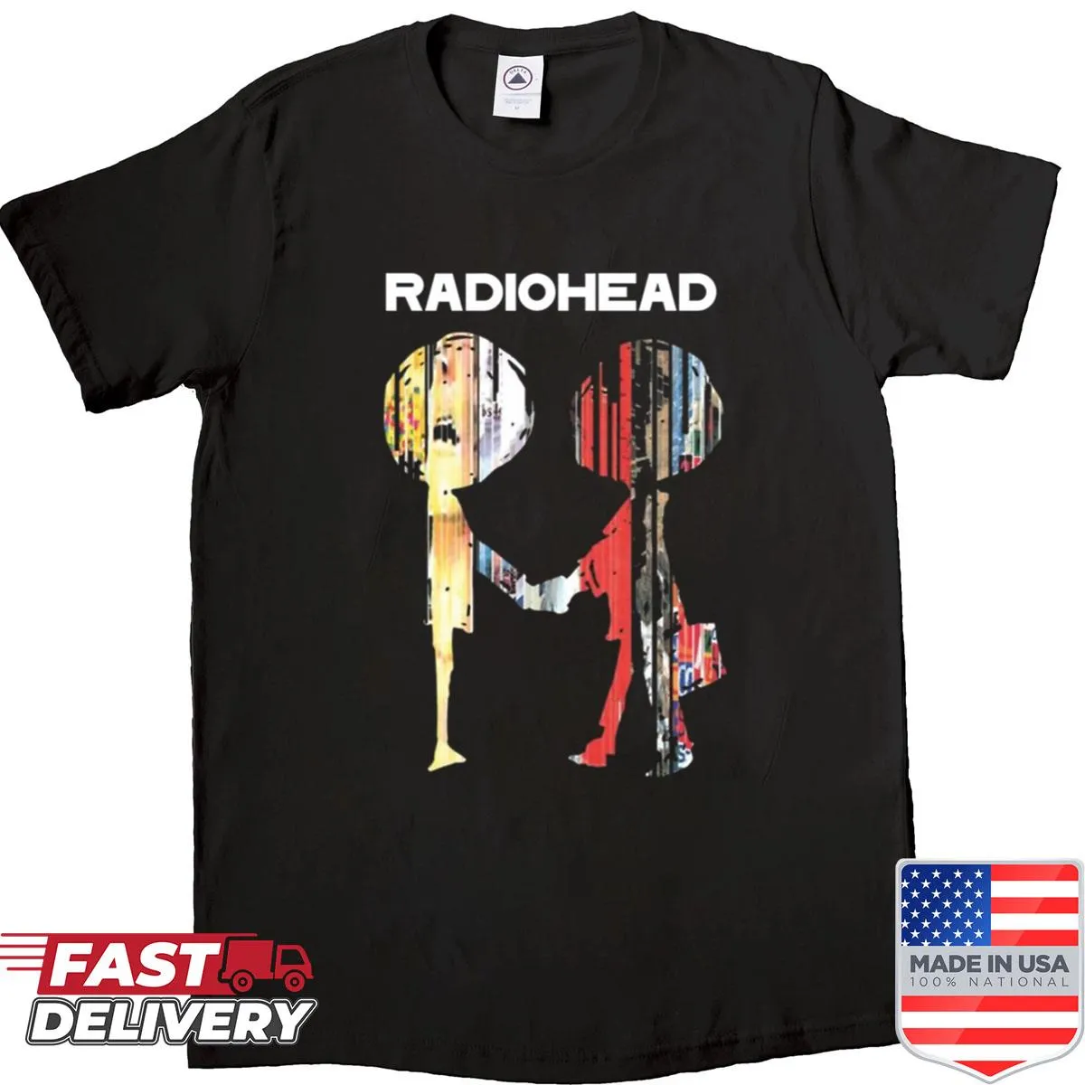 Retro 90s rock shirt with nostalgic graphics