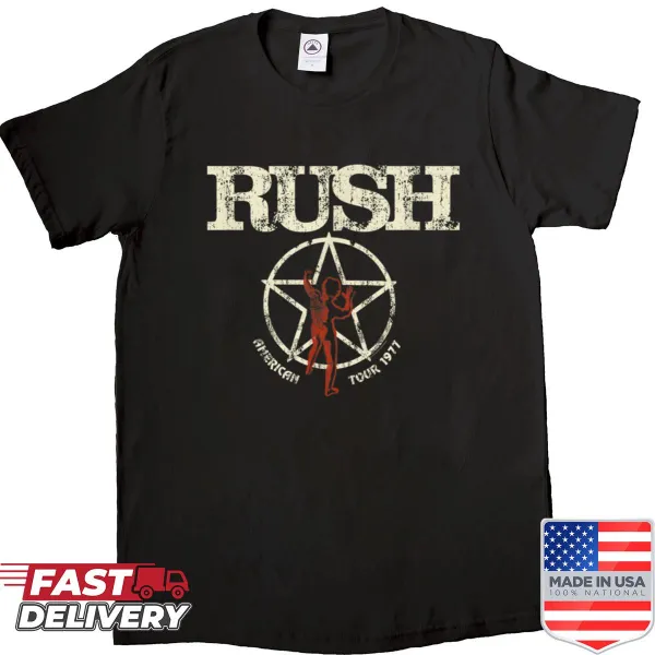 Rush band logo t-shirt with iconic design