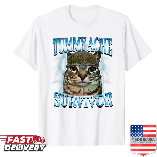 Humorous cat-themed shirt with witty sayings