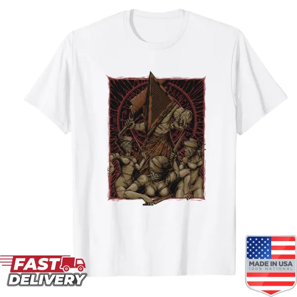 Shirt featuring themes and symbols from Silent Hill video game