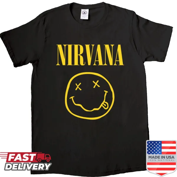 Illustrative t-shirt referencing Smells Like Teen Spirit song.