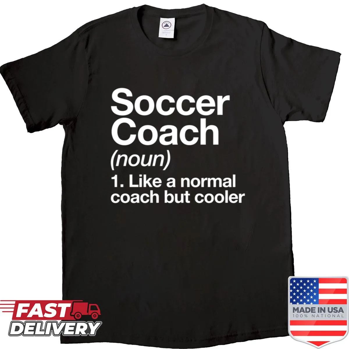 Humorous definition graphic for soccer coach shirt