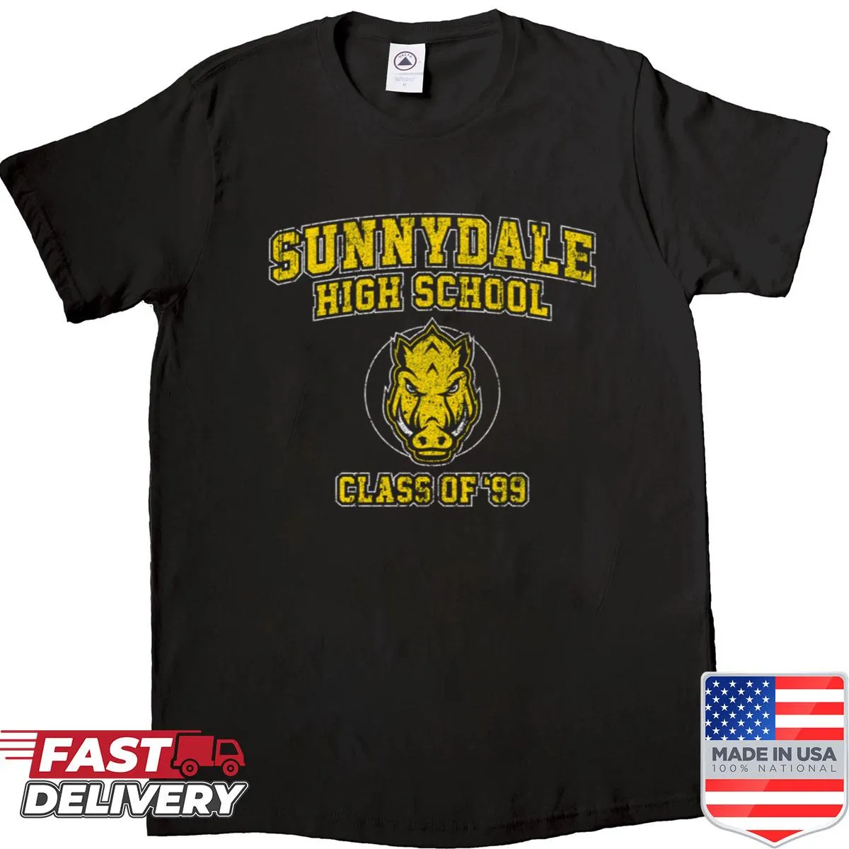 T-shirt celebrating Sunnydale High School Class of 99.