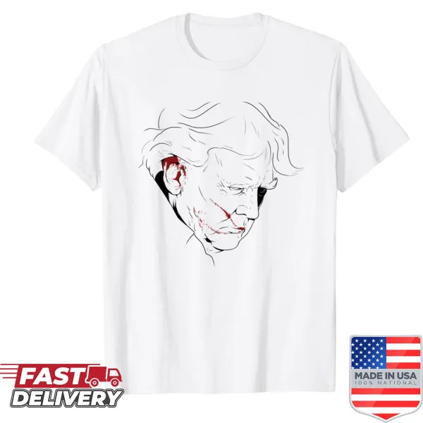Oversized shirt featuring a graphic of 'Survivor President Trump'